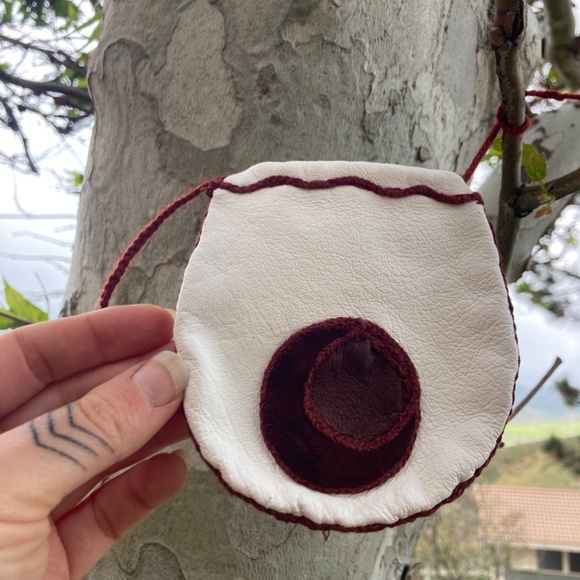 Little bag, Blood moon leather witches pouch handcrafted - Picture 10 of 12